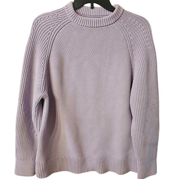 lululemon athletica Sweaters - RARE Lululemon Lilac Ether Honeycomb Knit Crewneck Sweater Size M